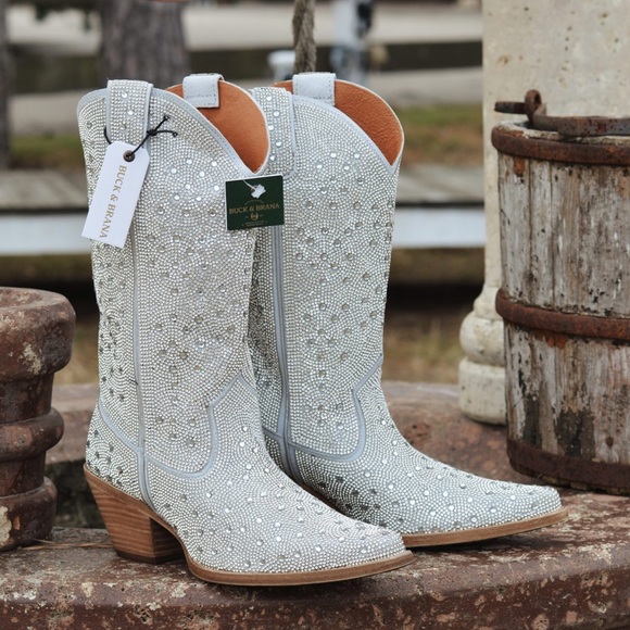 NEW BUCK & BRANA women´s dorothy rhinestones leather...